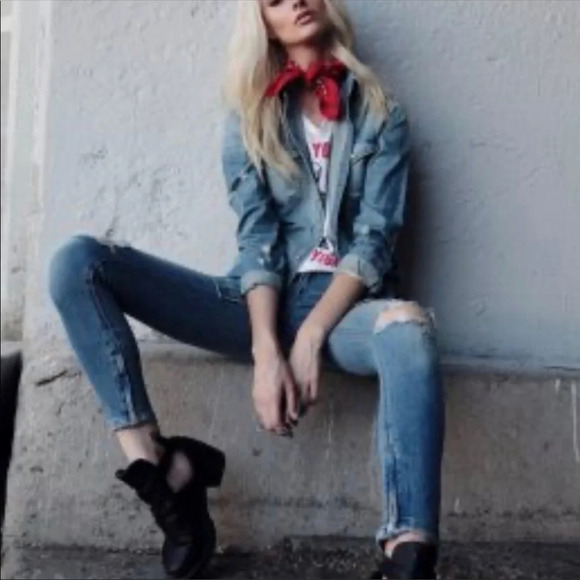 Pistola size 31 Troy high rise distressed jeans - Picture 1 of 9